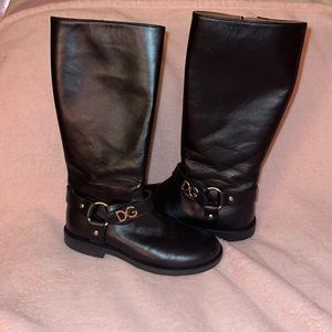 Authentic Dolce Gabbana Toddler Girls Riding Boots Size 30
